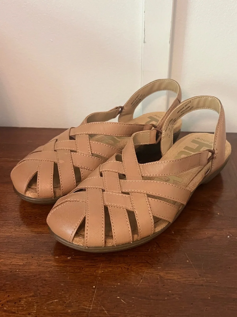Hush Puppies Woven Slingback Sandals - Tan size 6.5